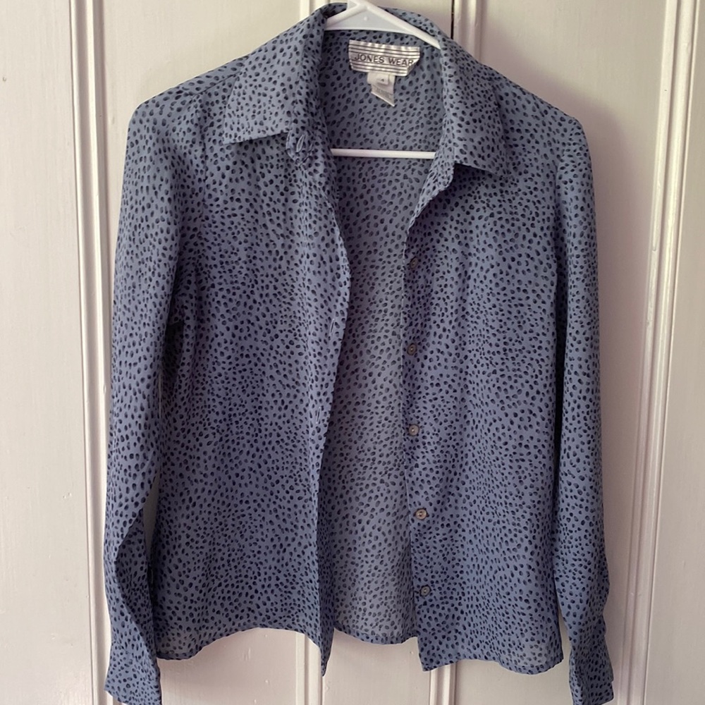 Blue Button Up Blouse